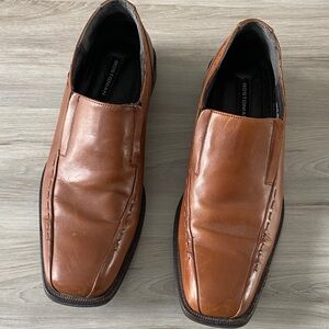 Bostonian Tan Leather Men's Slip-On Loafers